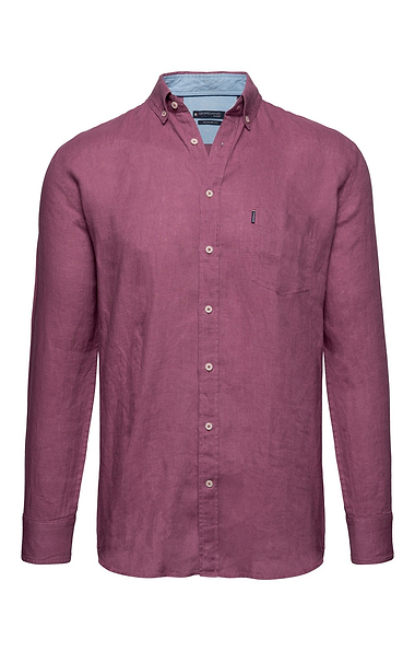 Men's Washed Linen Ivy Long Sleeve Shirt