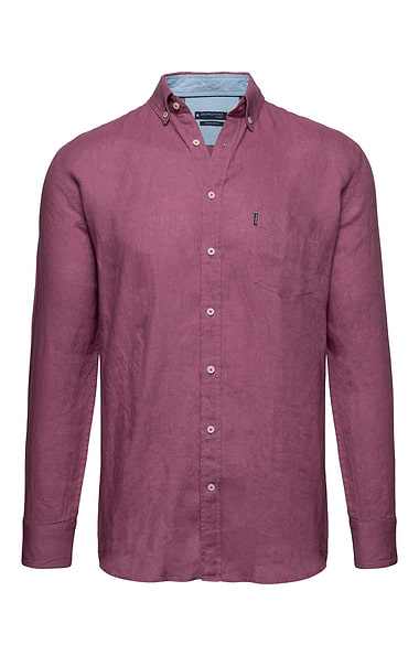 Men's Washed Linen Ivy Long Sleeve Shirt