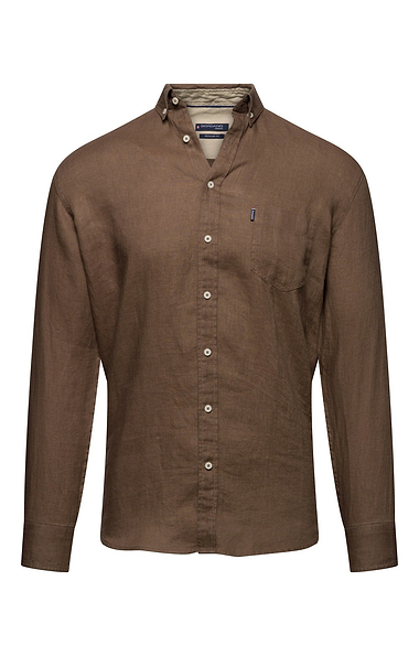 Men's Washed Linen Ivy Long Sleeve Shirt