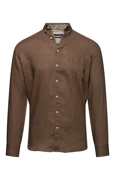Men's Washed Linen Ivy Long Sleeve Shirt