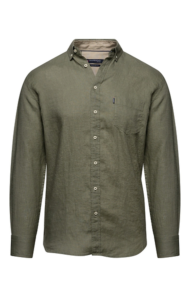 Men's Washed Linen Ivy Long Sleeve Shirt