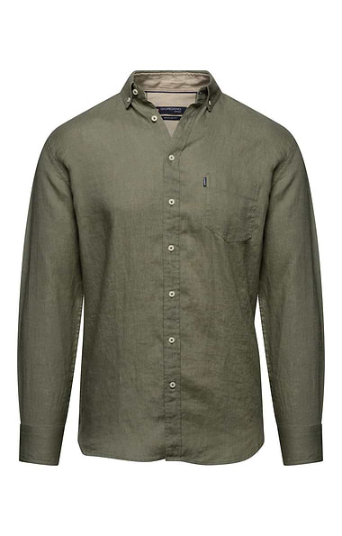 Men's Washed Linen Ivy Long Sleeve Shirt
