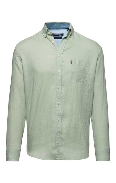 Men's Washed Linen Ivy Long Sleeve Shirt