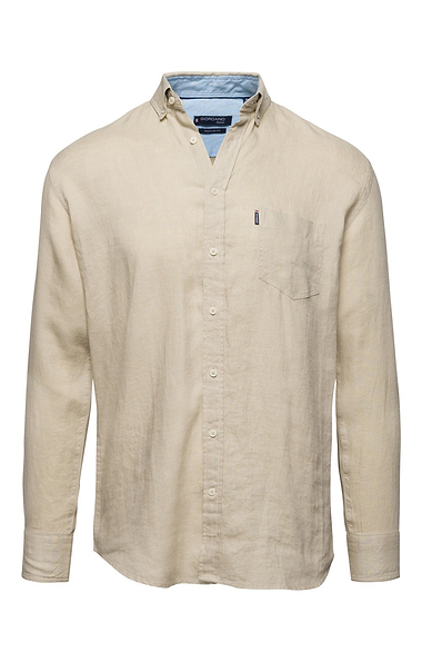 Men's Washed Linen Ivy Long Sleeve Shirt