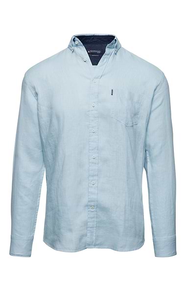 Men's Washed Linen Ivy Long Sleeve Shirt
