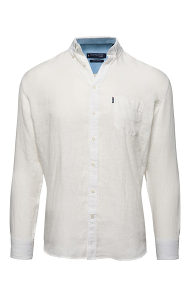 Men's Washed Linen Ivy Long Sleeve Shirt