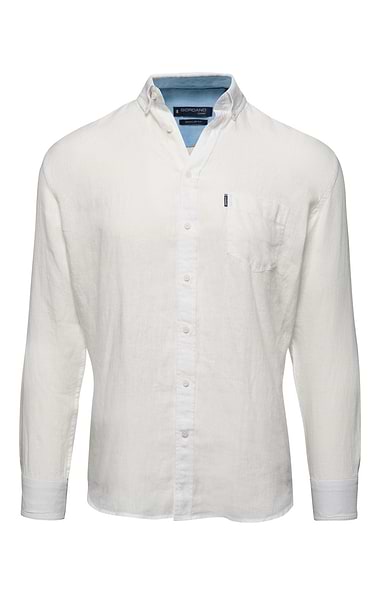 Men's Washed Linen Ivy Long Sleeve Shirt