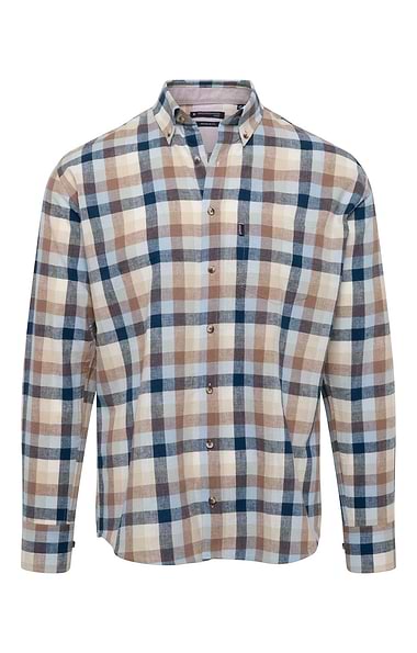 Men’s Cotton Linen Check Shirt
