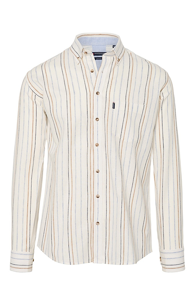 Men’s Cotton Linen Multi Stripe Shirt