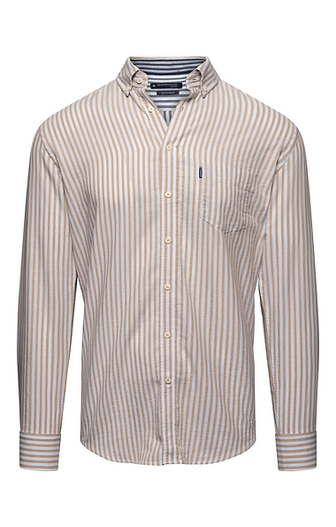 Men's Long Sleeve Button Down Striped Shirt