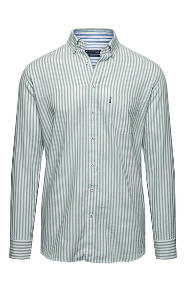 Men's Long Sleeve Button Down Striped Shirt