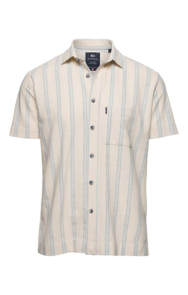 Men’s Cotton Canvas Stripe Short Sleeve Shirt