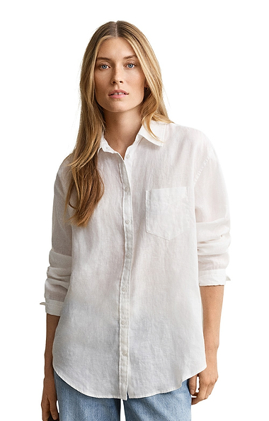 Ladies Gant Relaxed Fit Linen Shirt