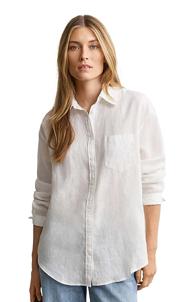 Ladies Gant Relaxed Fit Linen Shirt