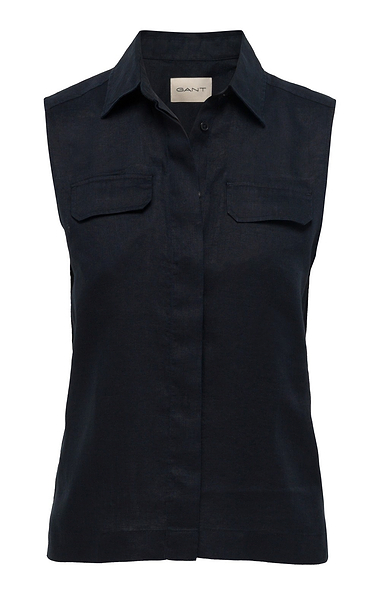 Ladies Gant Linen Sleeveless Shirt
