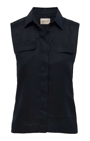 Ladies Gant Linen Sleeveless Shirt