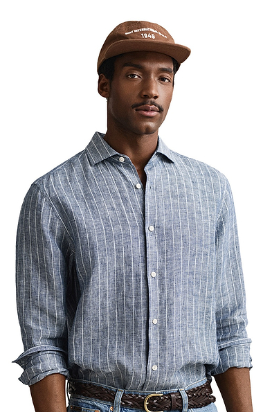 Men's Gant Regular Linen Striped Shirt