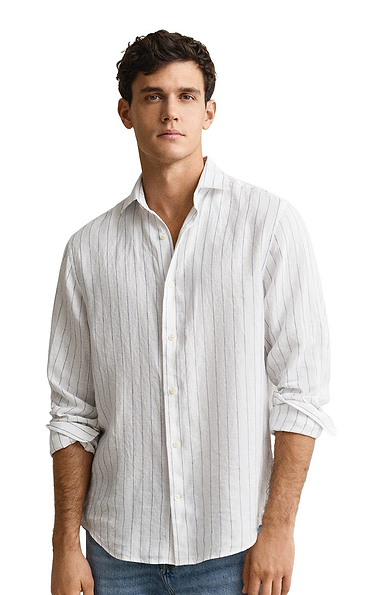 Men's Gant Regular Linen Striped Shirt