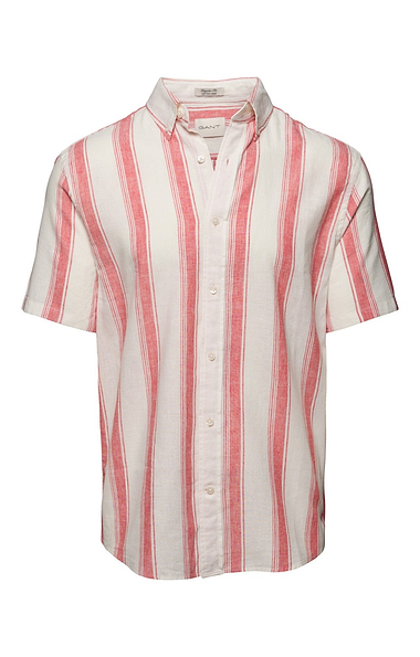 Men’s Gant Cotton Linen Stripe Short Sleeve Shirt