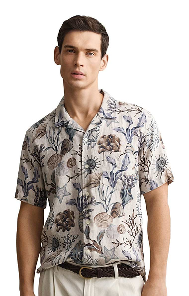 Men's Gant Regular All Over Print Camp Collar