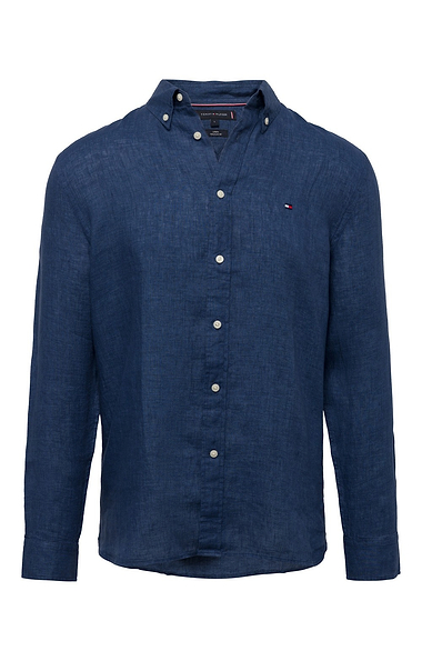 Men's Tommy Hilfiger Pigment Dyed Linen Solid Regular Fit Shirt