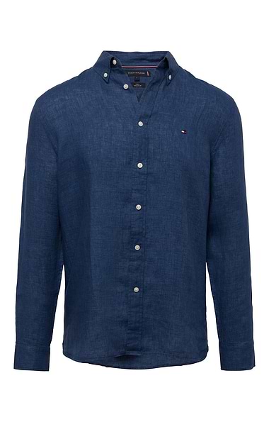 Men's Tommy Hilfiger Pigment Dyed Linen Solid Regular Fit Shirt