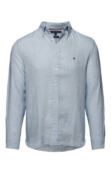 Men's Tommy Hilfiger Pigment Dyed Linen Solid Regular Fit Shirt
