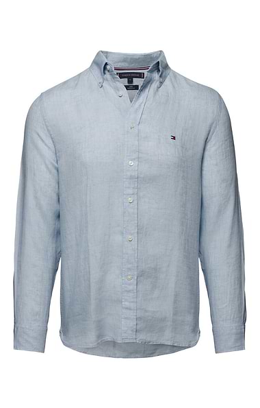Men's Tommy Hilfiger Pigment Dyed Linen Solid Regular Fit Shirt