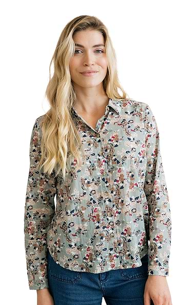 Ladies Lily & Me Patsy Cotton Print Shirt