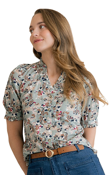 Ladies Lily & Me Wren Print Blouse