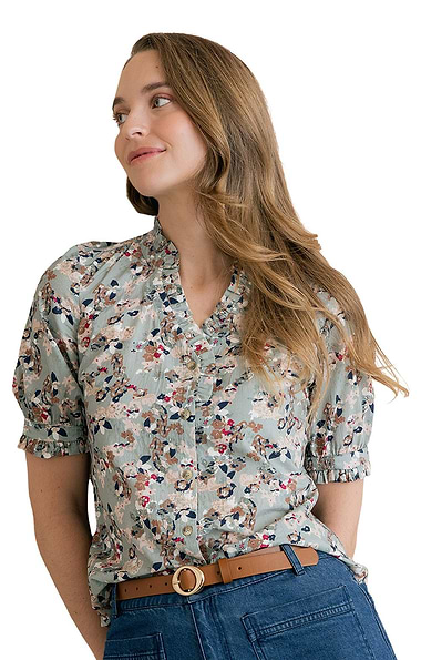 Ladies Lily & Me Wren Print Blouse