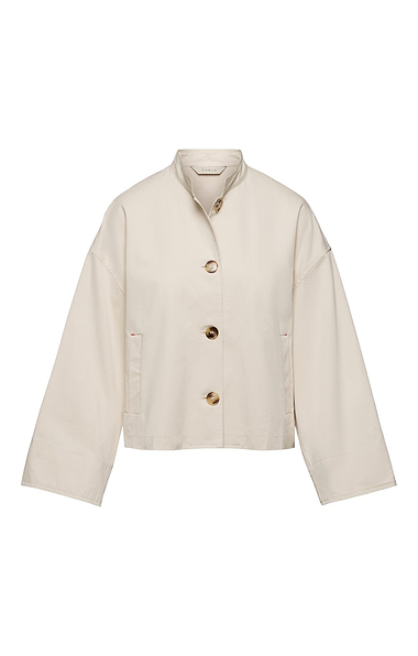 Ladies Cropped Trench Style Jacket