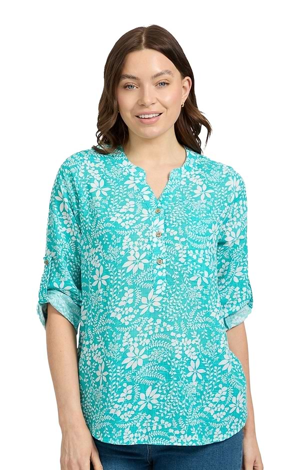 Ladies Leaf Print Top