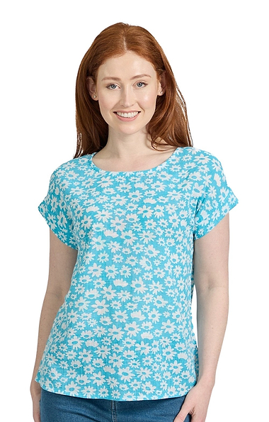 Ladies Daisy Print Top