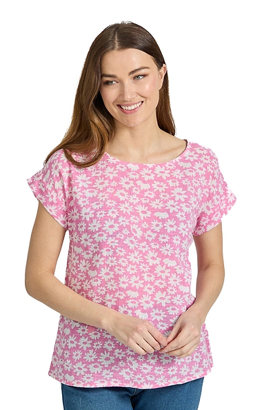 Ladies Daisy Print Top