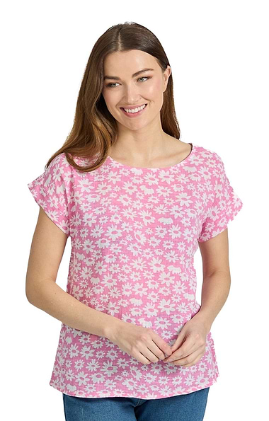Ladies Daisy Print Top