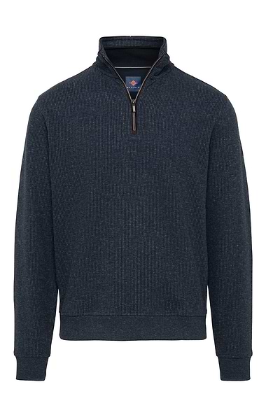 Men's Houndstooth Cotton Rich 1/2 Zip sweater