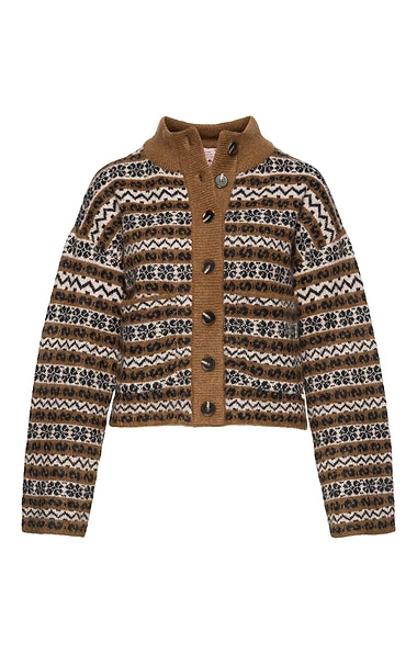 Ladies Orfeo Paris Fairisle Button Cardigan
