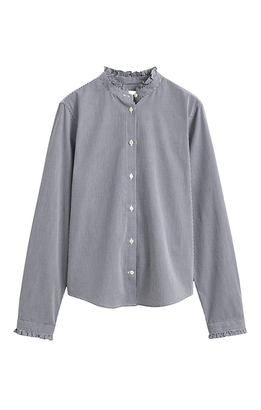 Ladies Gant Poplin Frill Blouse