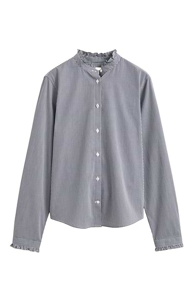 Ladies Gant Poplin Frill Blouse