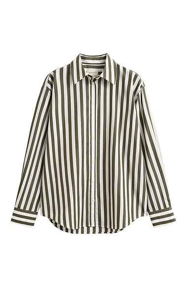 Ladies Gant Relaxed Large Striped Poplin Shirt