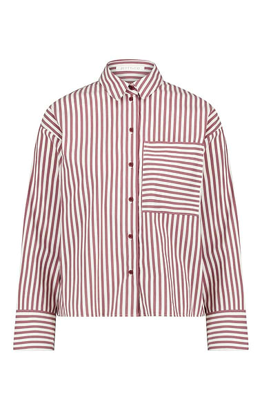 Ladies Betty & Co Boxy Striped Shirt