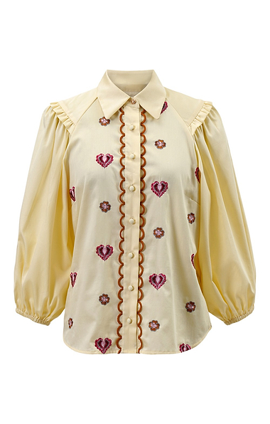 Ladies Emily Lovelock Edie Embroidered Blouse