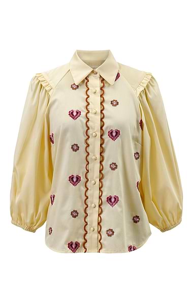 Ladies Emily Lovelock Edie Embroidered Blouse