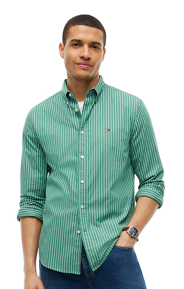 Men's Tommy Hilfiger Striped Poplin Regular Fit Shirt