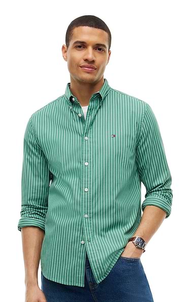 Men's Tommy Hilfiger Striped Poplin Regular Fit Shirt
