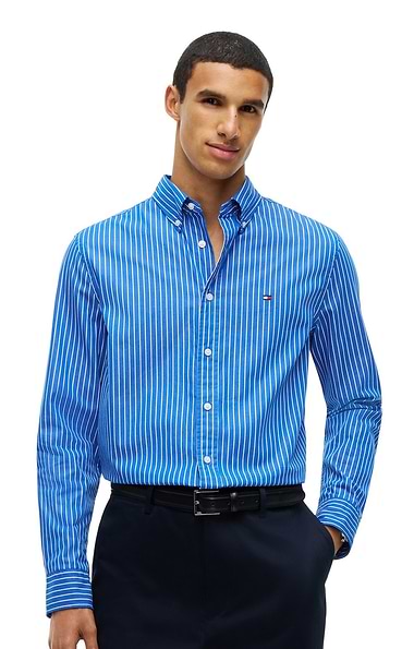 Men's Tommy Hilfiger Striped Poplin Regular Fit Shirt