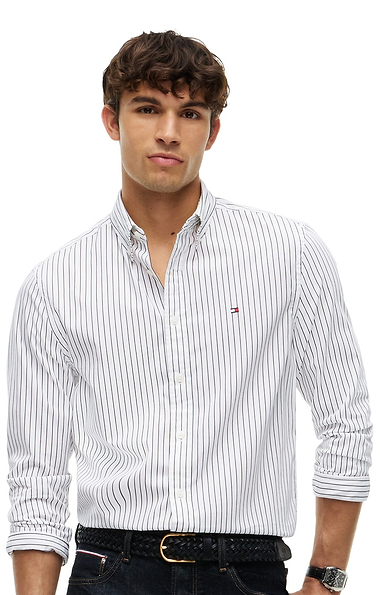 Men's Tommy Hilfiger Striped Poplin Regular Fit Shirt
