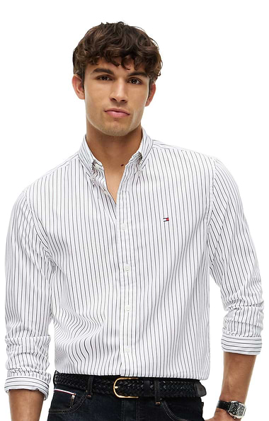 Men's Tommy Hilfiger Striped Poplin Regular Fit Shirt