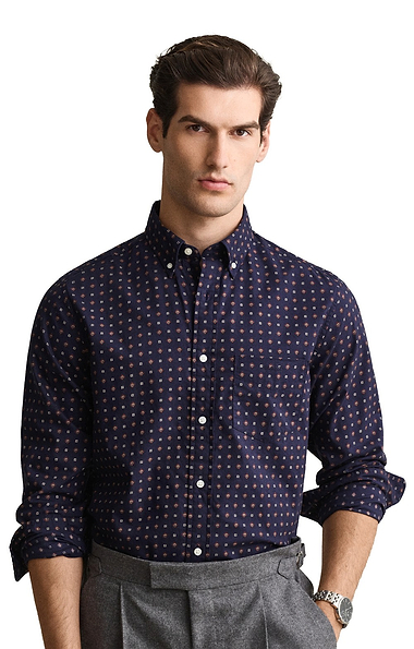 Men's Gant Printed Winter Twill Shirt